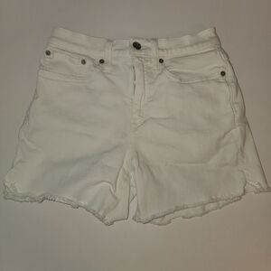 JCrew Factory High Rise Denim Shorts Size 24 White